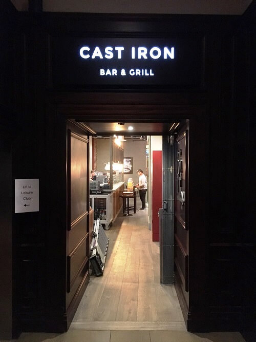 Cast Iron Bar & Grill Entrance Door